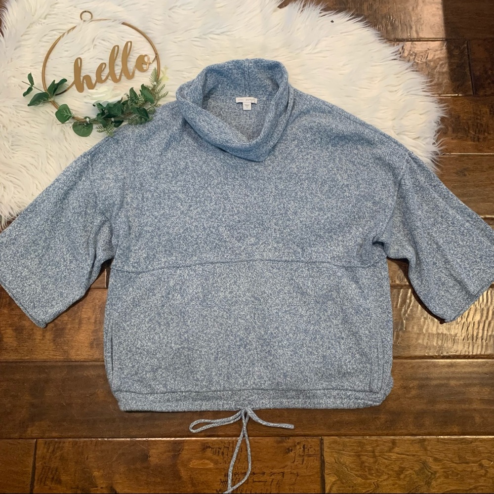 J. Jill Sweater Women’s Small Blue Kimono Cashmere Blend Tie Waist pocke…
